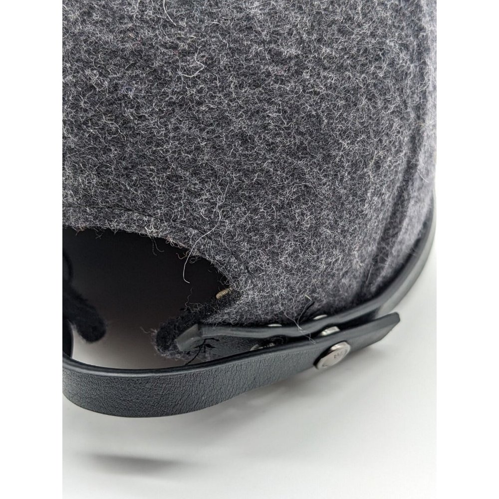 RAG & BONE Lexington 100% wool baseball cap hat  - CHARCOAL GRAY - SMALL - Picture 6 of 11